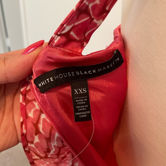 NWOT WHBM Coral Snake Print Angled Tier Shift Dress Size XXS - Picture 9 of 10